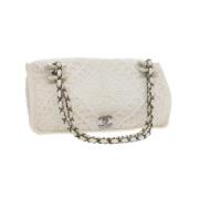Pre-owned Cotton chanel-bags Chanel Vintage , White , Dames