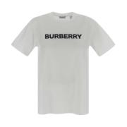 Katoenen Logo T-Shirt Burberry , White , Dames