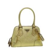 Pre-owned Leather handbags Prada Vintage , Yellow , Dames