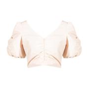 Elegant V-Hals Top Pinko , Pink , Dames