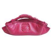 Pre-owned Leather handbags Loewe Pre-owned , Pink , Dames