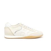 Beige Nabuk Sneakers met Memory Foam Hogan , Multicolor , Dames