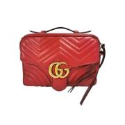 Pre-owned Leather handbags Gucci Vintage , Red , Dames