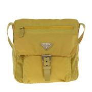 Pre-owned Canvas shoulder-bags Prada Vintage , Yellow , Dames