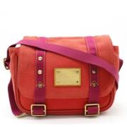 Pre-owned Canvas handbags Louis Vuitton Vintage , Red , Dames