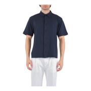 Jersey Shirt met Voorknoppen Paolo Pecora , Blue , Heren