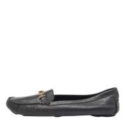 Pre-owned Leather flats Carolina Herrera Pre-owned , Black , Dames