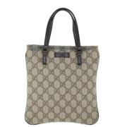 Pre-owned Canvas totes Gucci Vintage , Beige , Dames