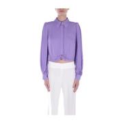 Stijlvol Wit Overhemd Elisabetta Franchi , Purple , Dames