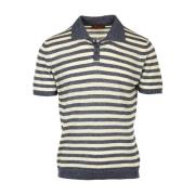 Blauwe Polo Zip T-shirts en Polos Daniele Fiesoli , Blue , Heren