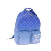 Pre-owned Canvas backpacks Louis Vuitton Vintage , Blue , Dames