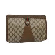 Pre-owned Canvas gucci-bags Gucci Vintage , Beige , Dames