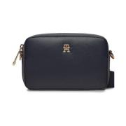 Stijlvol Leren Tas Tommy Hilfiger , Blue , Dames