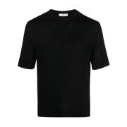 Katoen Zijde Heren T-Shirt PT Torino , Black , Heren