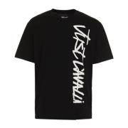 Zwarte T-shirt en Polo Collectie Just Cavalli , Black , Heren