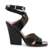 High Heel Sandals Paris Texas , Black , Dames