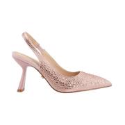 Kristalhak Slingback Schoenen Twentyfour , Beige , Dames