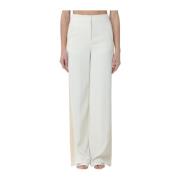 Wide Trousers Twinset , Beige , Dames