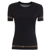 Zwarte T-shirt en Polo Collectie Just Cavalli , Black , Dames
