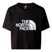 Dames Zwart en Wit T-shirt The North Face , Black , Dames