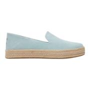 Carolina Lichtblauwe Loafers Toms , Blue , Dames