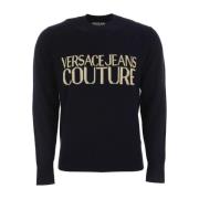 Zwarte Sweaters Versace Jeans Couture , Black , Heren