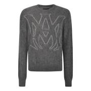 Grijze Logo Jacquard Sweatshirt Amiri , Gray , Heren