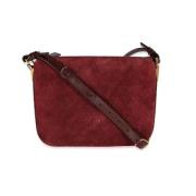 Pre-owned Suede shoulder-bags Yves Saint Laurent Vintage , Red , Dames