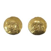 Pre-owned Yellow Gold earrings Chanel Vintage , Yellow , Dames