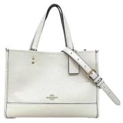 Pre-owned Leather shoulder-bags Coach Pre-owned , White , Dames
