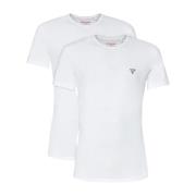 2-Pack Stretch T-Shirts - Witte Basics Guess , White , Heren