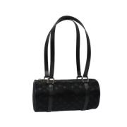 Pre-owned Canvas handbags Louis Vuitton Vintage , Black , Dames