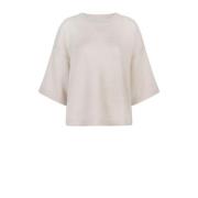 Relaxed SS Sweater Dante 6 , Beige , Dames