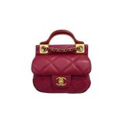 Pre-owned Leather handbags Chanel Vintage , Red , Dames