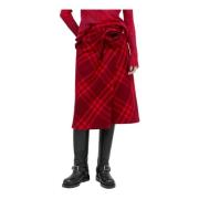 Skirts Burberry , Red , Dames