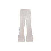 Jacquard Stijlvolle Broek Alix The Label , Beige , Dames