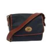Pre-owned Leather shoulder-bags Burberry Vintage , Blue , Dames