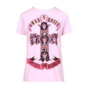 Roses Guns'n'Roses Print Katoenen T-shirt Aniye By , Pink , Dames