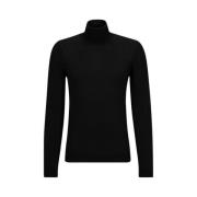 Slim Fit Wollen Coltrui Hugo Boss , Black , Heren