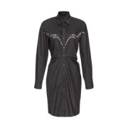 Geborduurde Rodeo Overhemdjurk Pinko , Black , Dames