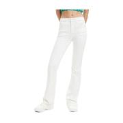 Boot-cut Jeans Desigual , White , Dames