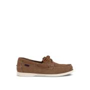 Brandy Bootschoenen Suède Veters Sebago , Brown , Heren