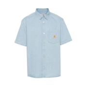 Short Sleeve Shirts Carhartt Wip , Blue , Heren