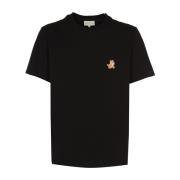 Speedy Fox Patch Zwart Tee Maison Kitsuné , Black , Heren