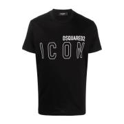 T-Shirts Dsquared2 , Black , Heren