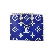 Pre-owned Cotton louis-vuitton-bags Louis Vuitton Vintage , Blue , Dam...
