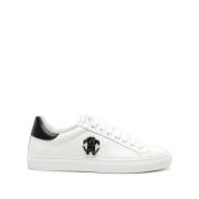 Witte Leren Sneakers voor Mannen Roberto Cavalli , White , Heren
