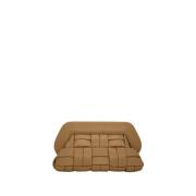 Handgeweven Karamel Clutch Tas THEMOIRè , Brown , Dames