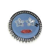 Pre-owned Fabric brooches Chanel Vintage , Blue , Dames