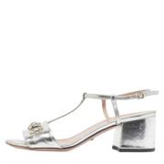 Pre-owned Leather sandals Gucci Vintage , Gray , Dames